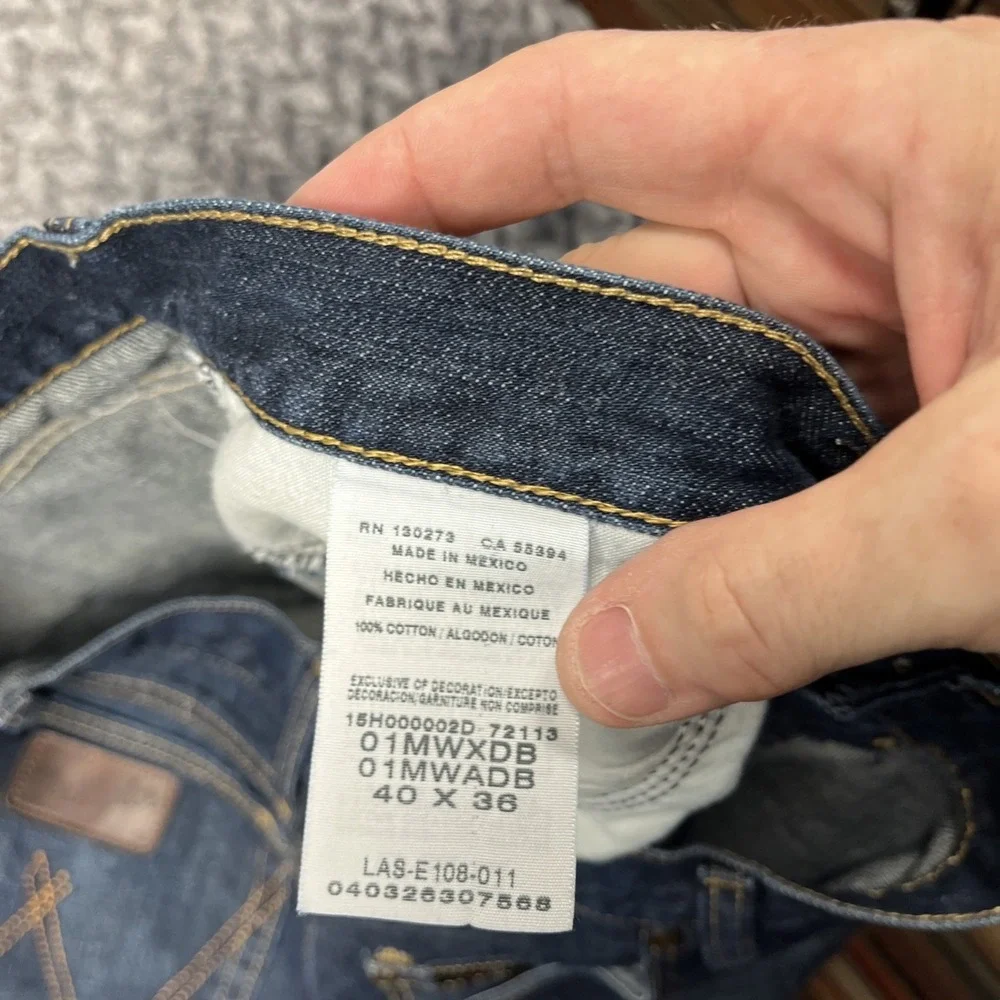 Wrangler 20X Jeans Mens 40x36 Blue Dark Wash 01 Competition Retro Rodeo EUC